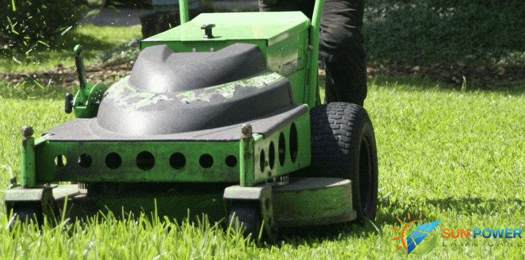 close up of SPLC electric lawn mover