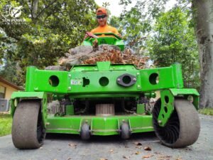 electric mower improves air quality